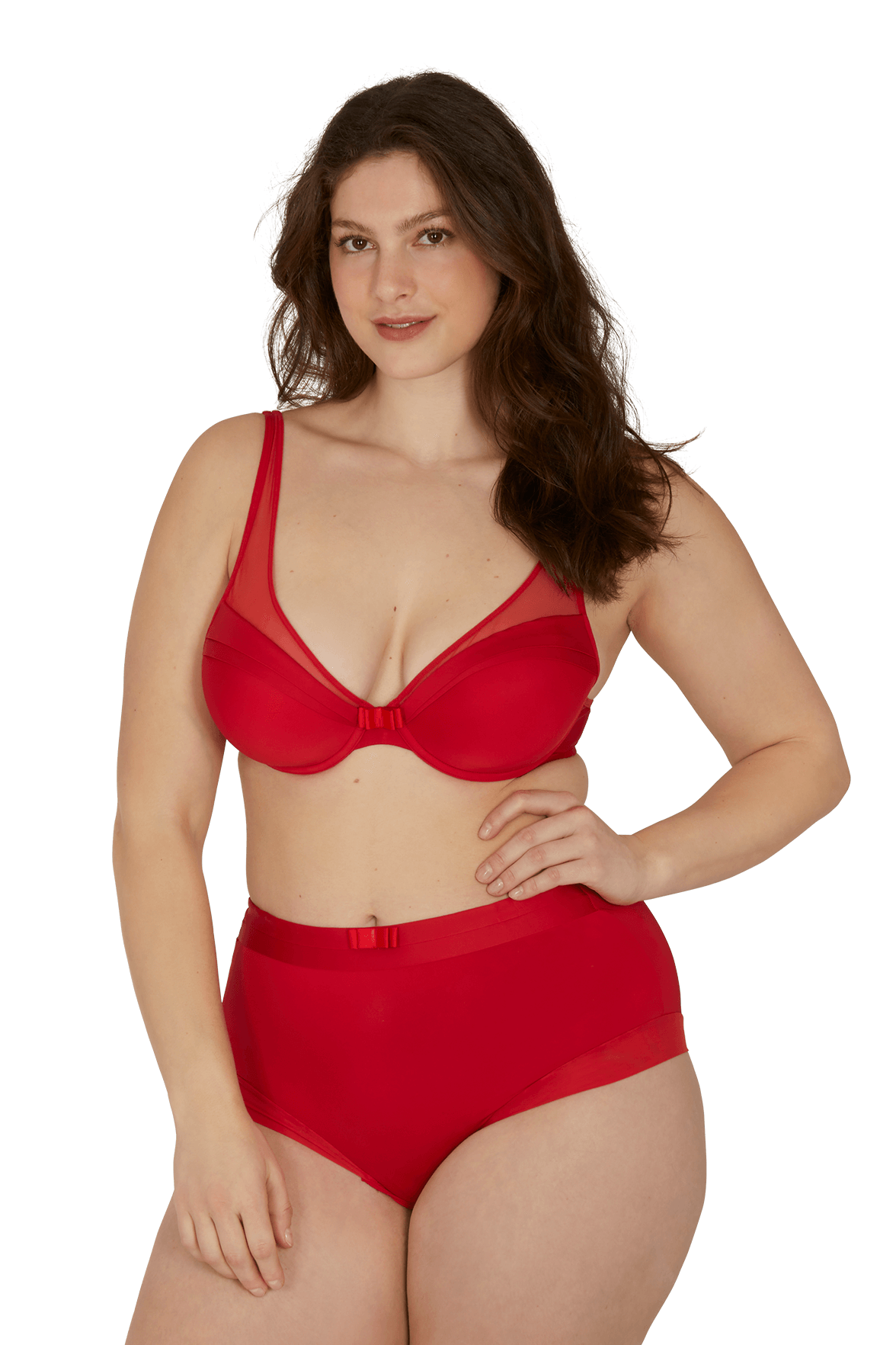 Soutien-gorge coques Tulle Design - Rouge ardent