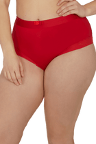 Shorty taille haute Tulle Design - Rouge ardent