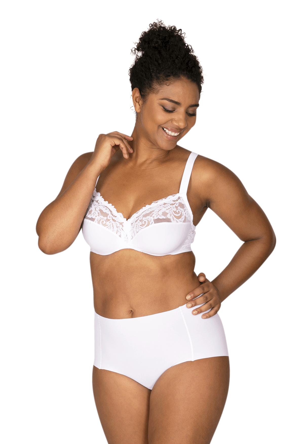 Culotte Haute Microfibre Invisi Galbe - Blanc