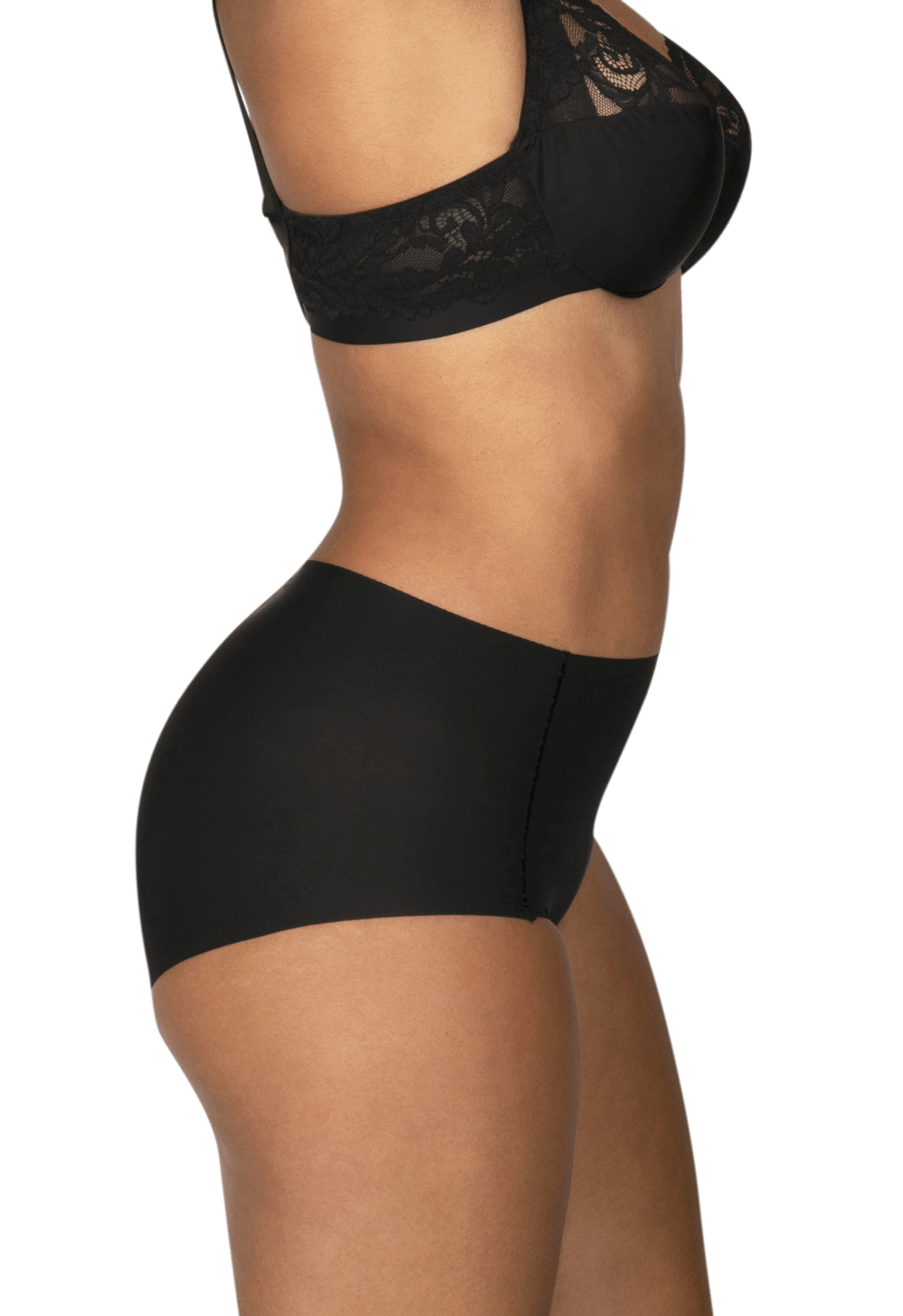 Culotte Haute Microfibre Invisi Galbe - Noir