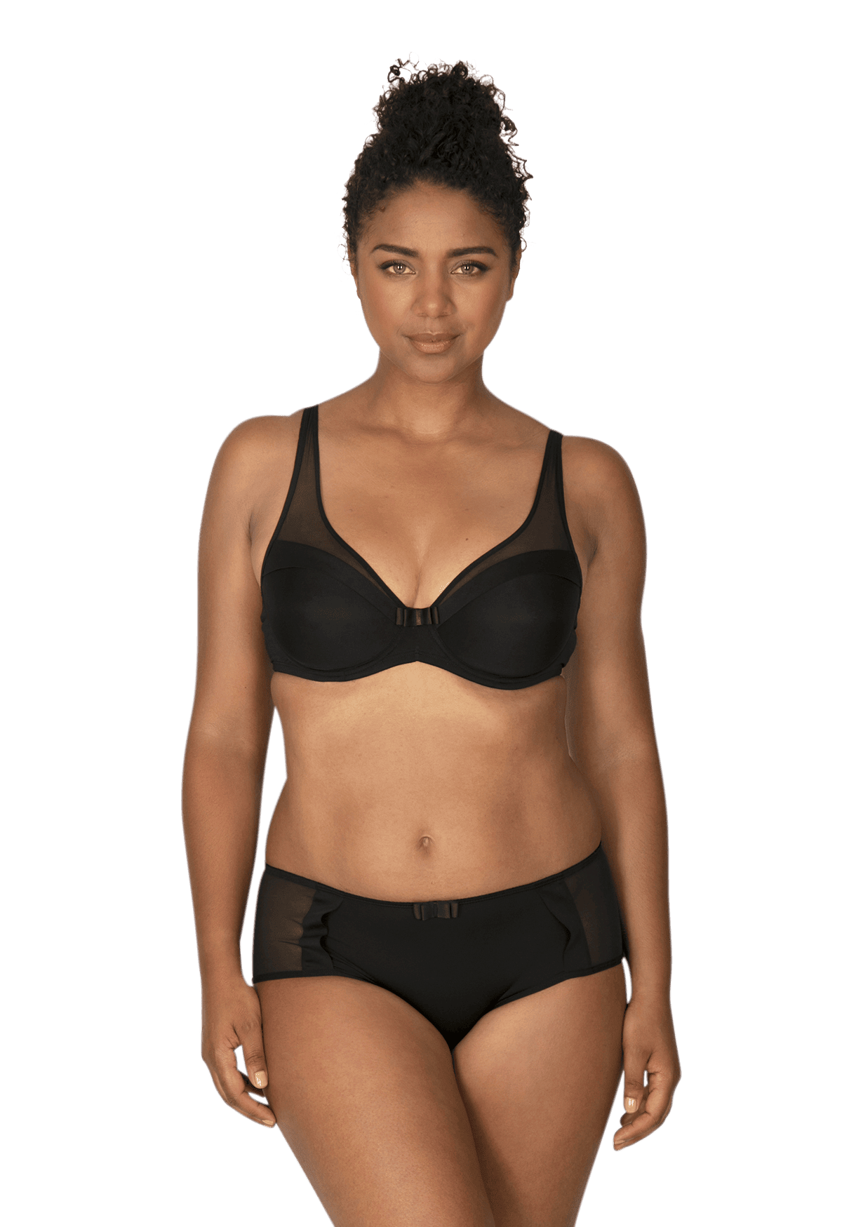 Soutien-gorge à armatures Tulle Design - Noir