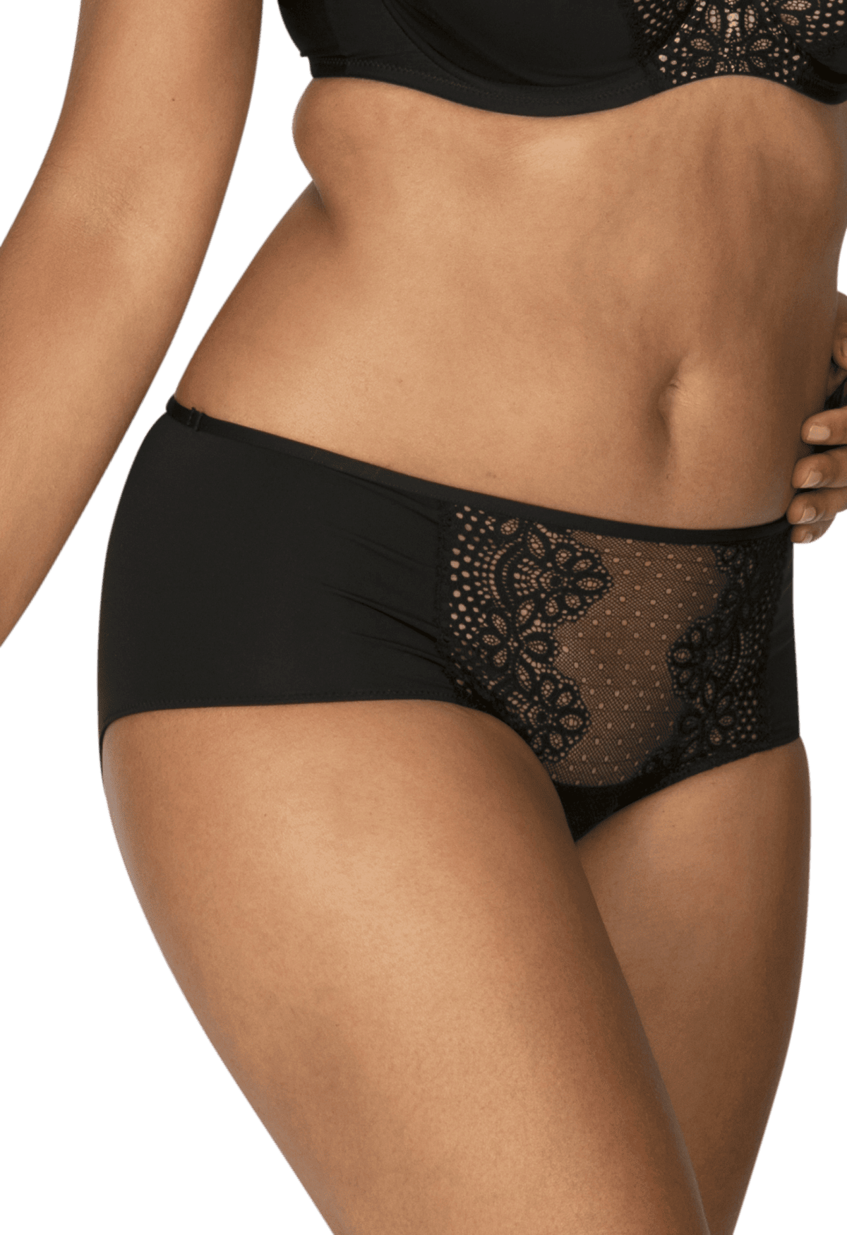 Shorty en dentelle et microfibre L'irrésistible - Noir