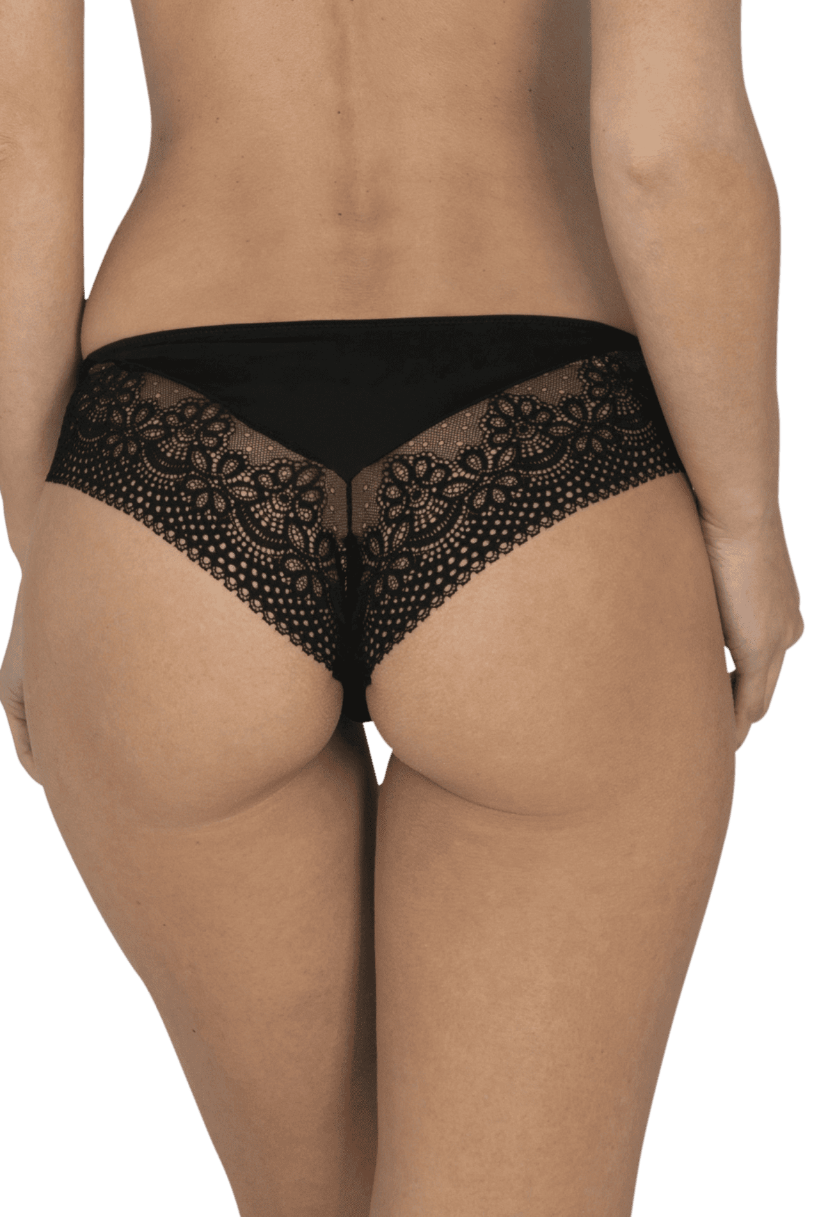 Slip brésilien dentelle et microfibre L'irrésistible - Noir