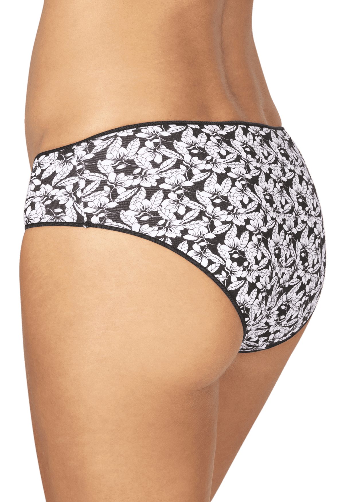 Lot de 3 Slips - Trio Imprimé Floral - Imprimé noir