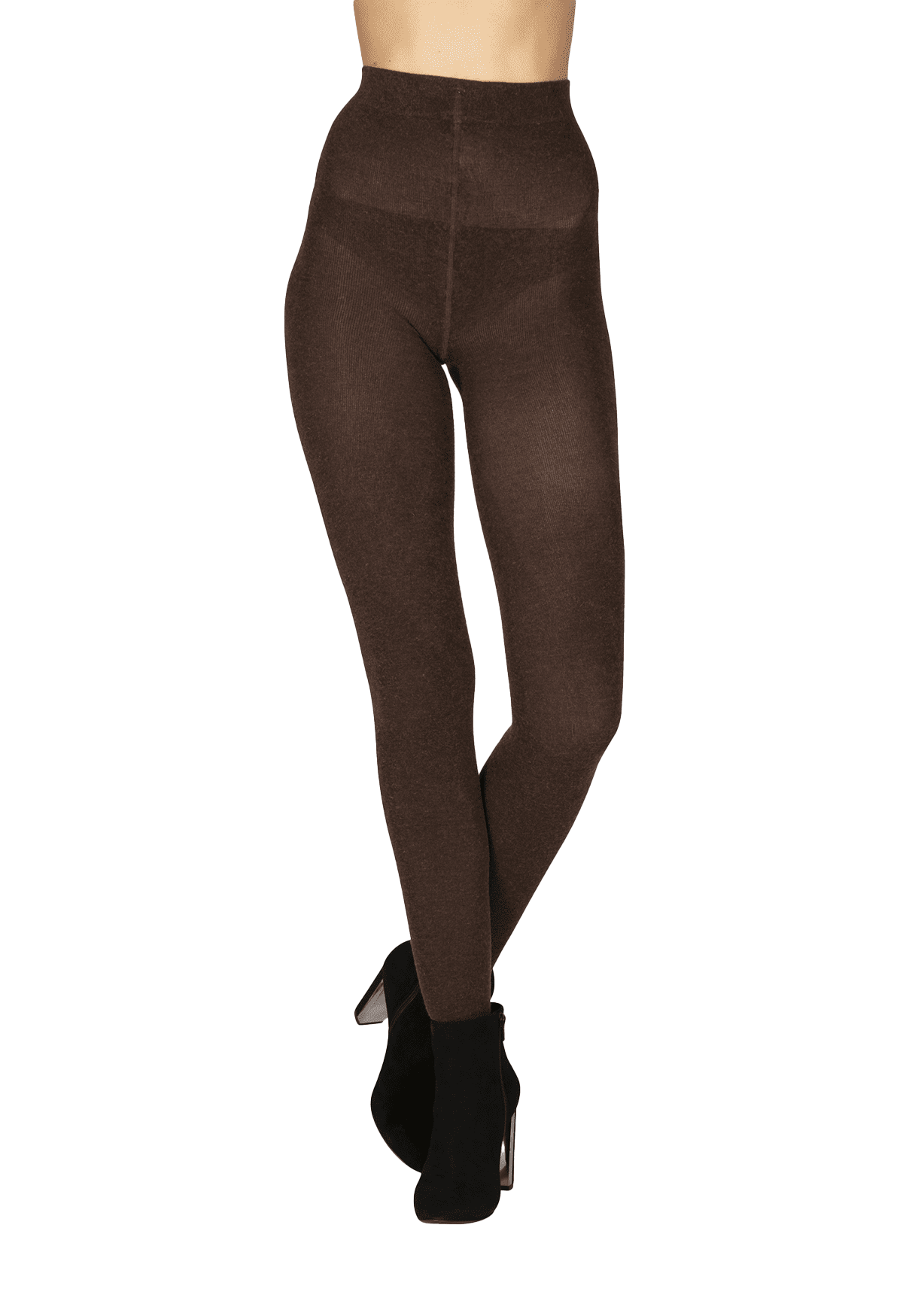 Collant Opaque 220D Laine Angora Allure d'Hiver - Chocolat