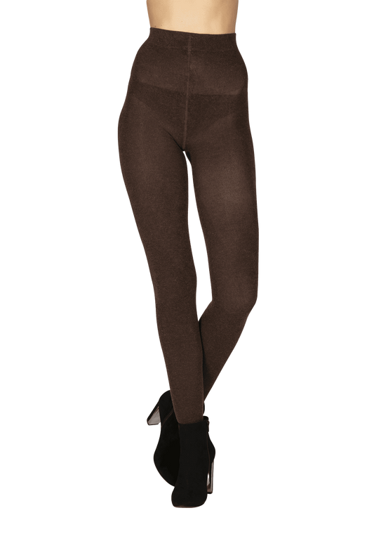 Collant Opaque 220D Laine Angora Allure d'Hiver - Chocolat