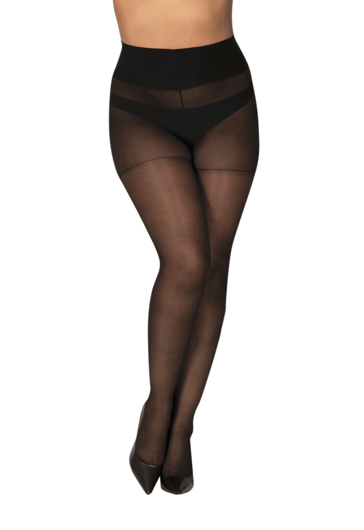 Collant Transparent 20D sur-mesure Morphologie - Noir