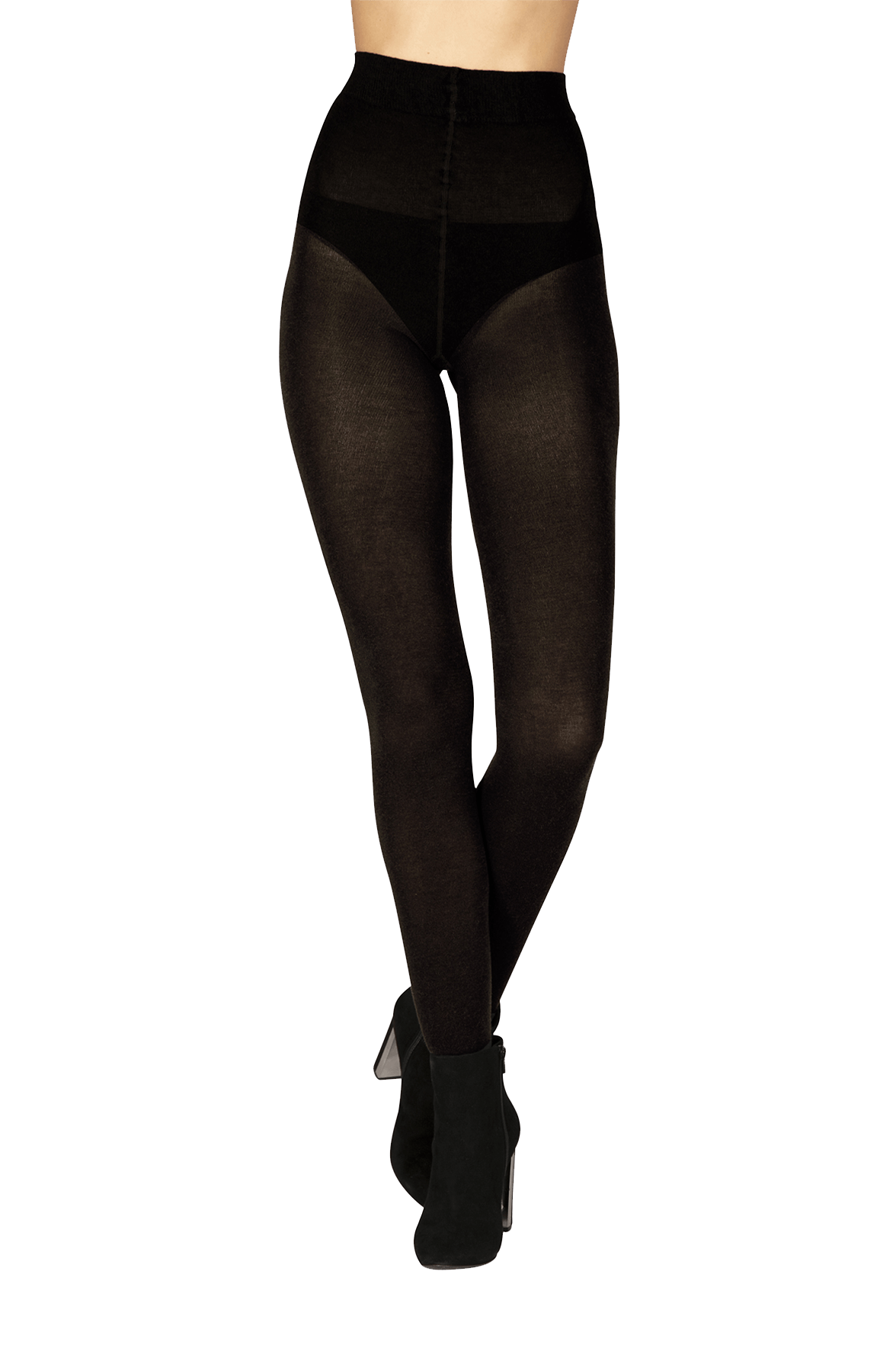 Collant opaque 220D Douceur Cachemire Allure d'Hiver - Noir ébène