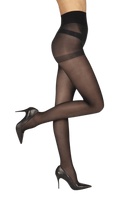 Collant semi-opaque 30D Elastivoile Résistant - Noir