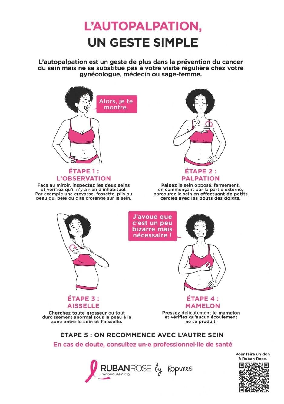 L'autopalpation ruban rose