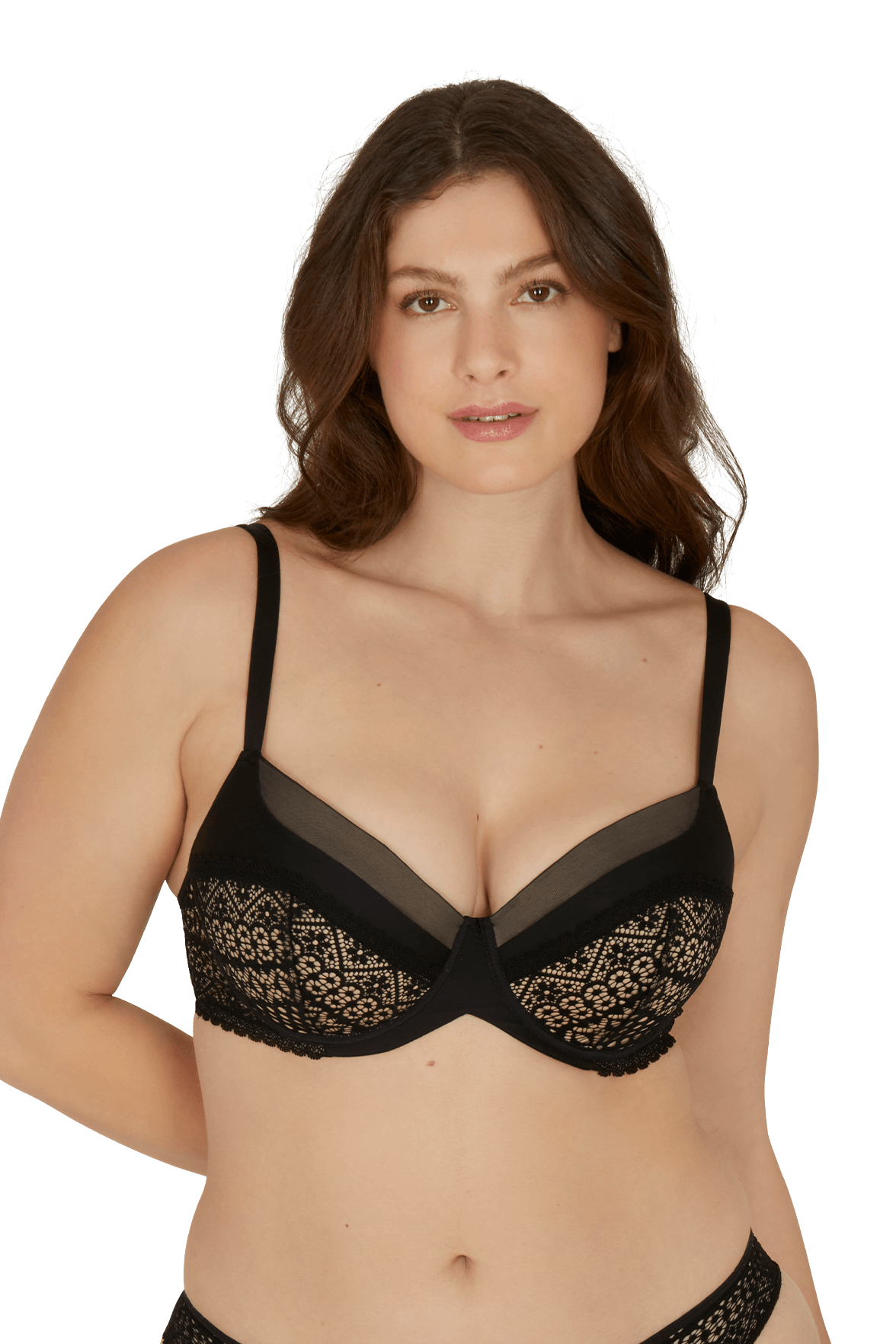 Soutien-gorge coques Déesse - Noir