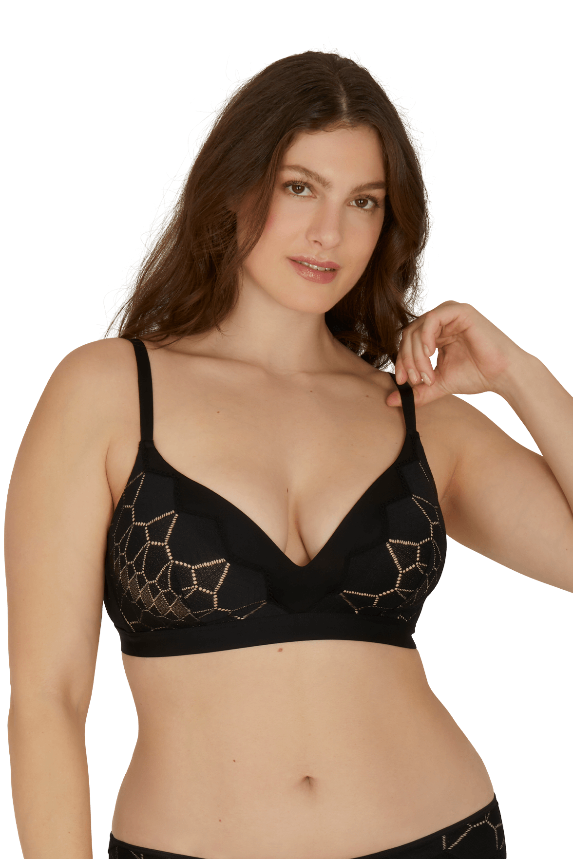 Soutien-gorge sans armatures coques souples Harmonie - Noir
