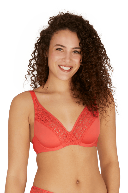 Soutien-gorge foulard à armatures L'irrésistible - Corail