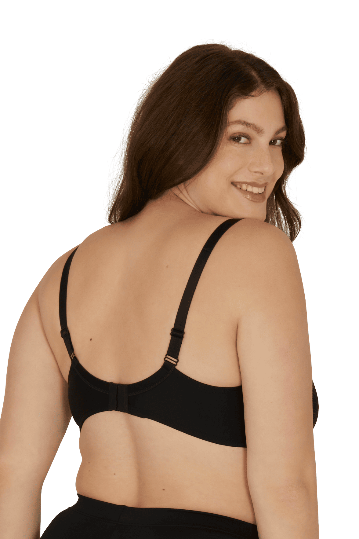 Soutien-gorge sans armatures basque dentelle Well Alllure - Noir
