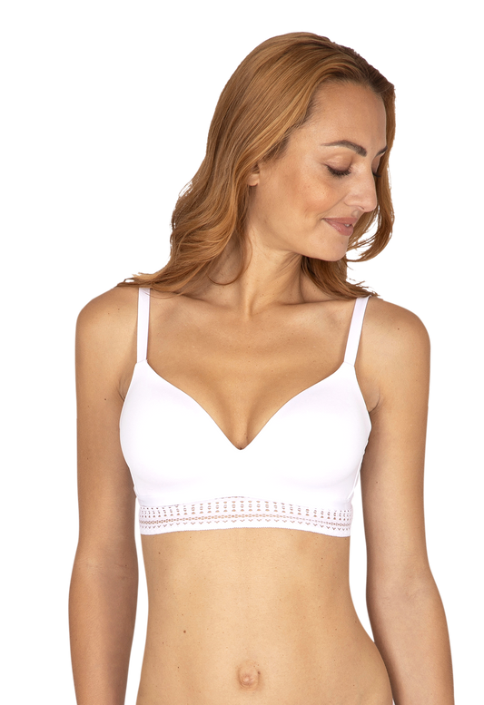 Soutien-gorge sans armatures coques souples Arty Graphik - Blanc