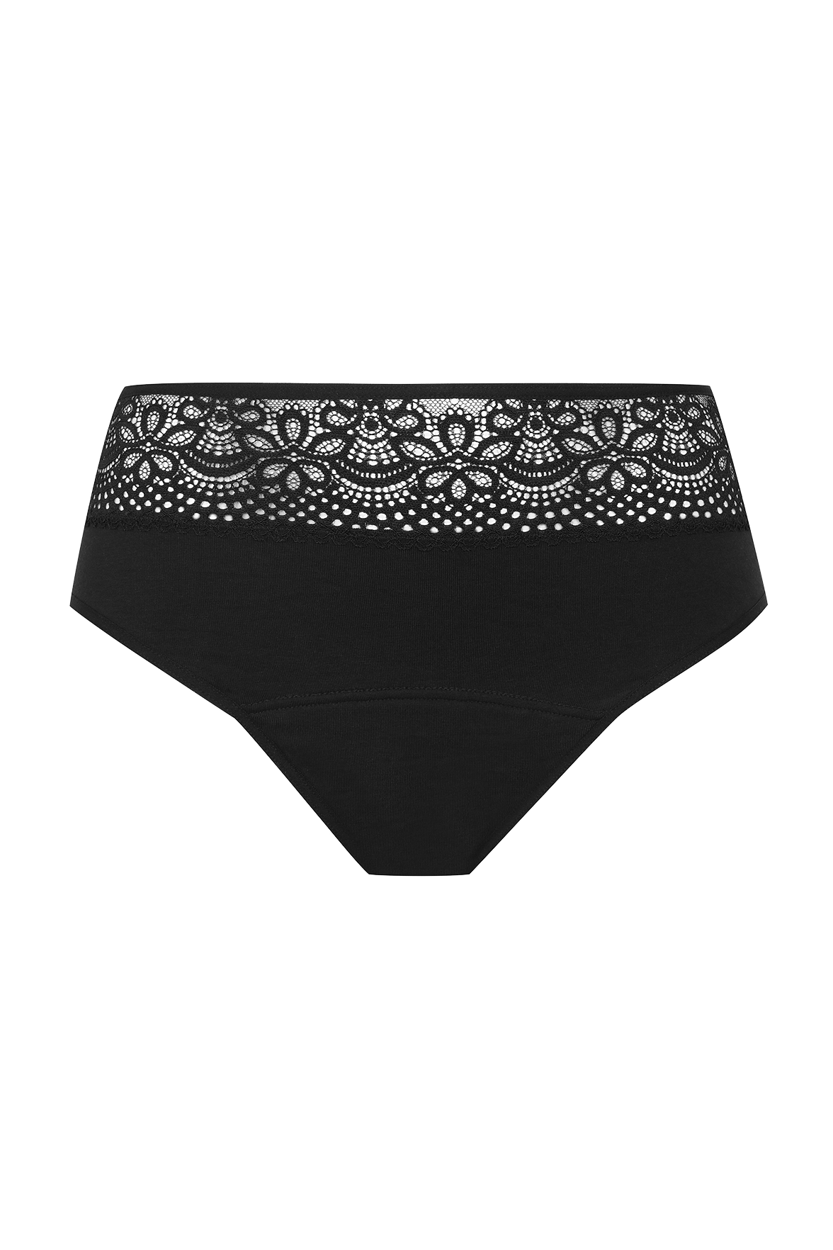 Flux Abondant - Culotte Menstruelle en coton Intimement WELL - Noir