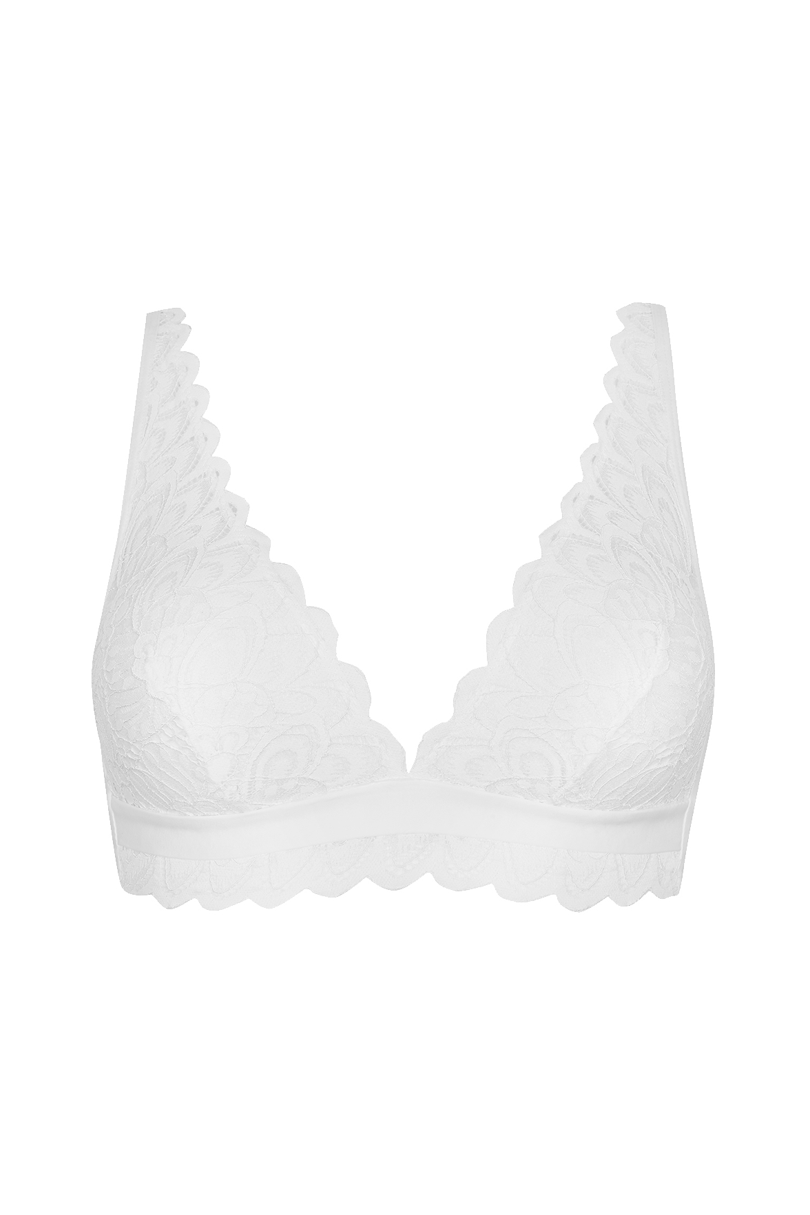Soutien-gorge sans armatures Dentelle Audacieuse - Blanc