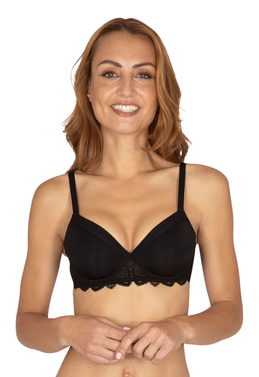 Soutien-gorge à armatures Vertige Drapé - Noir