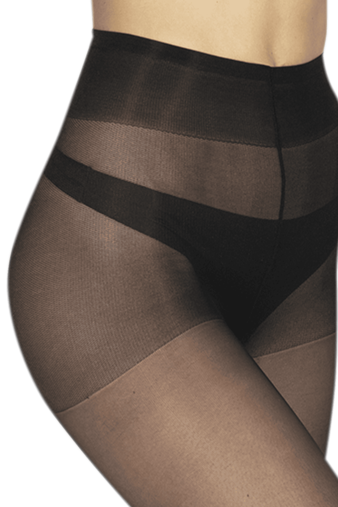 Collant Transparent 19D Elastivoile Satiné - Noir