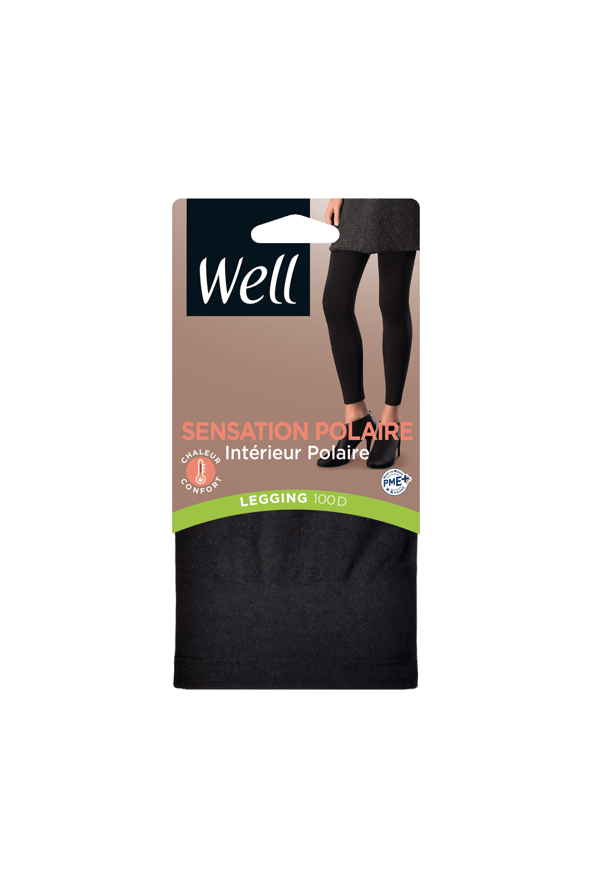 Legging ultra-opaque 100D Sensation Polaire - Noir ébène
