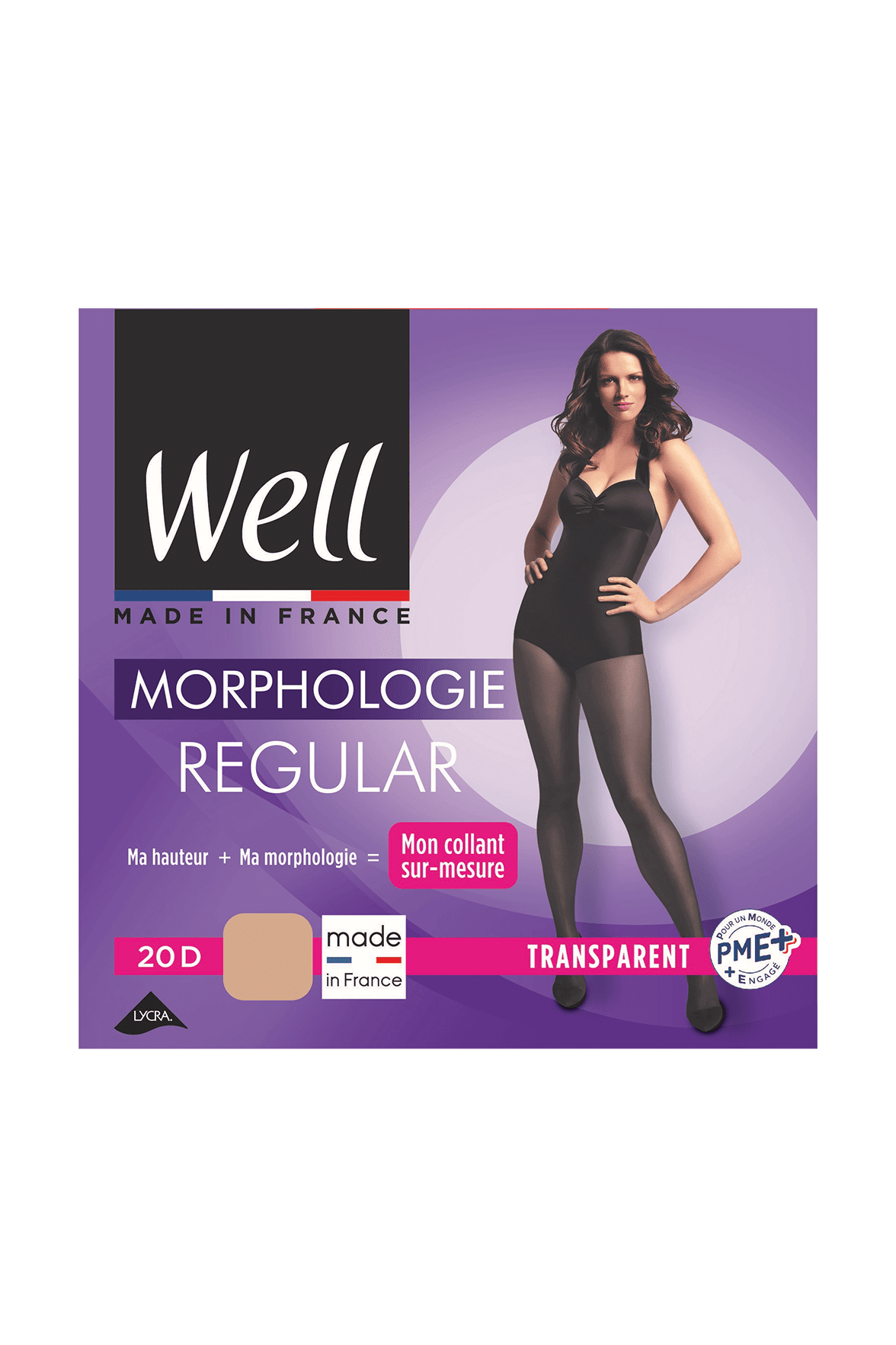 Collant Transparent 20D sur-mesure Morphologie - Beige lumineux