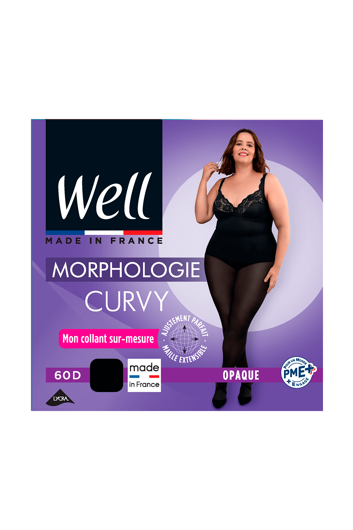 Collant Opaque 60D sur-mesure Morphologie - Noir