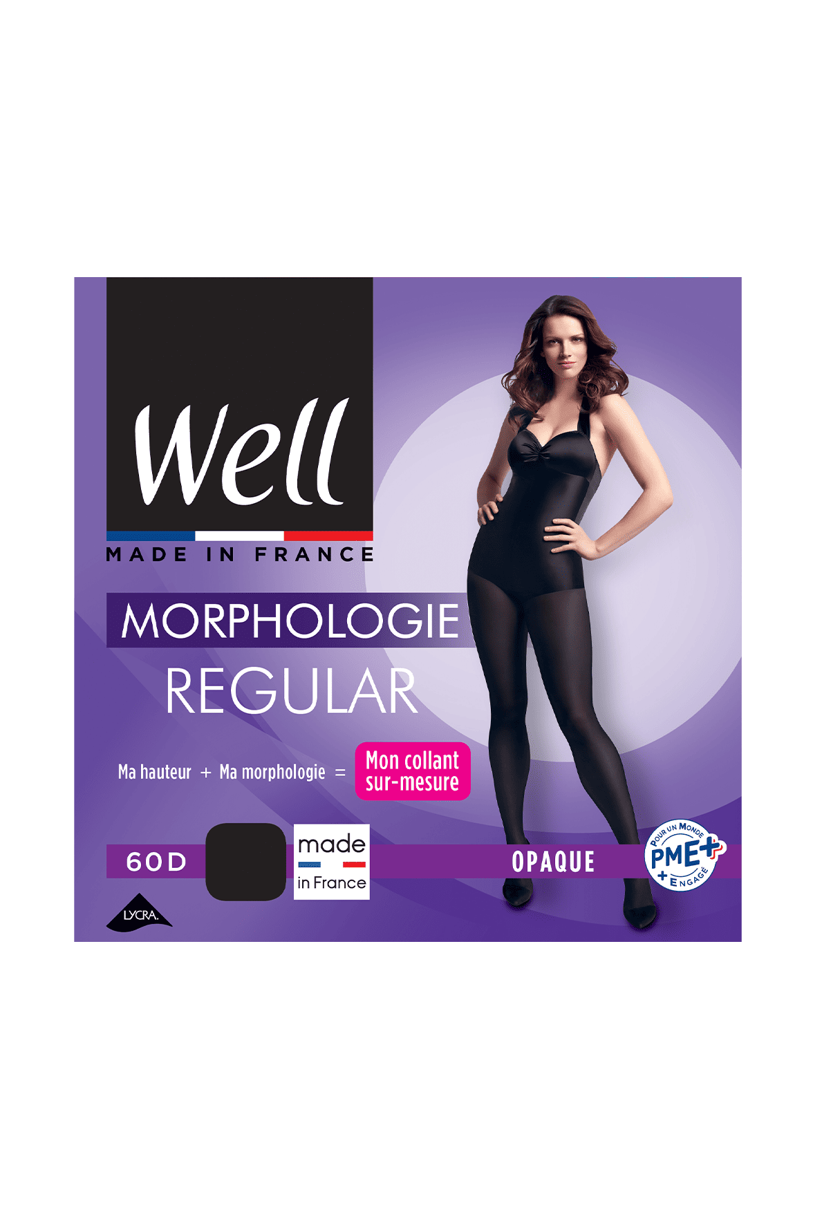 Collant Opaque 60D sur-mesure Morphologie - Noir