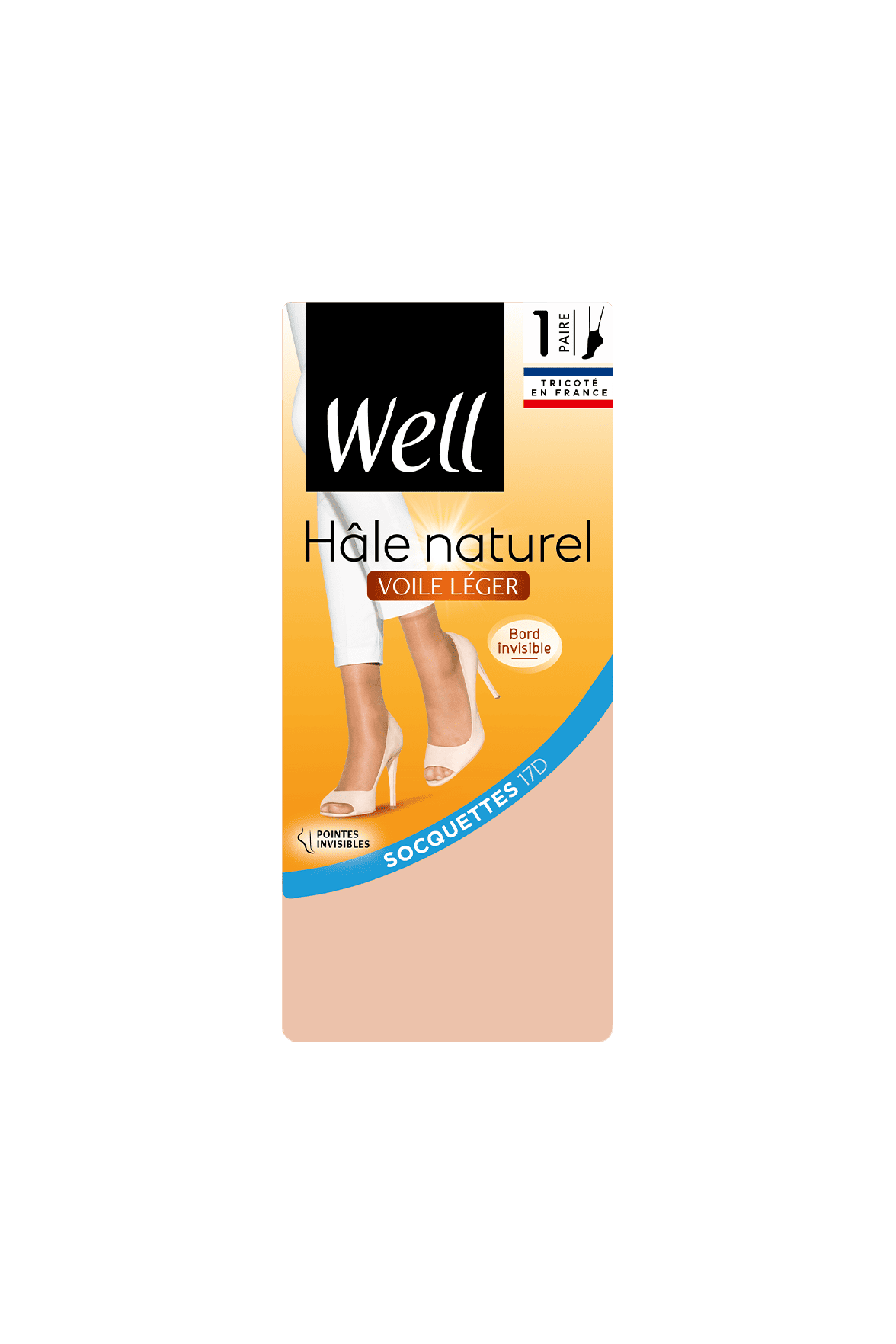 Socquettes Transparentes 17D Hâle Naturel - Hâle clair