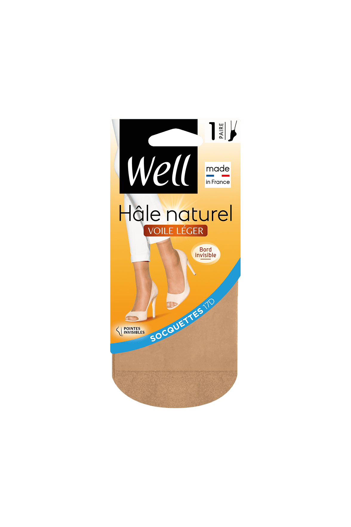 Socquettes Transparentes 17D Hâle Naturel - Hâle medium