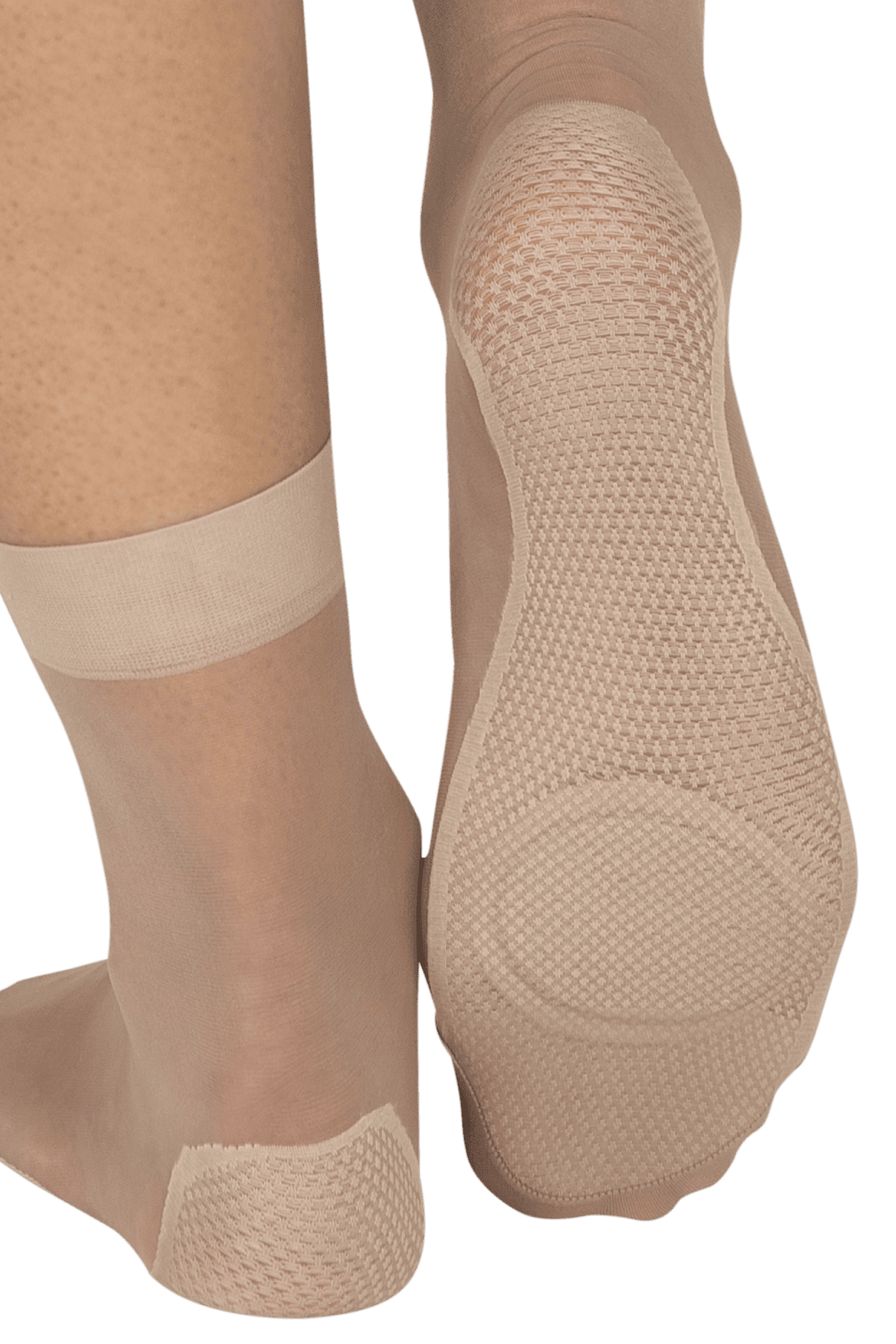 Socquettes Transparentes Bien-Etre des Pieds 19D Well Infini Confort - Beige medium