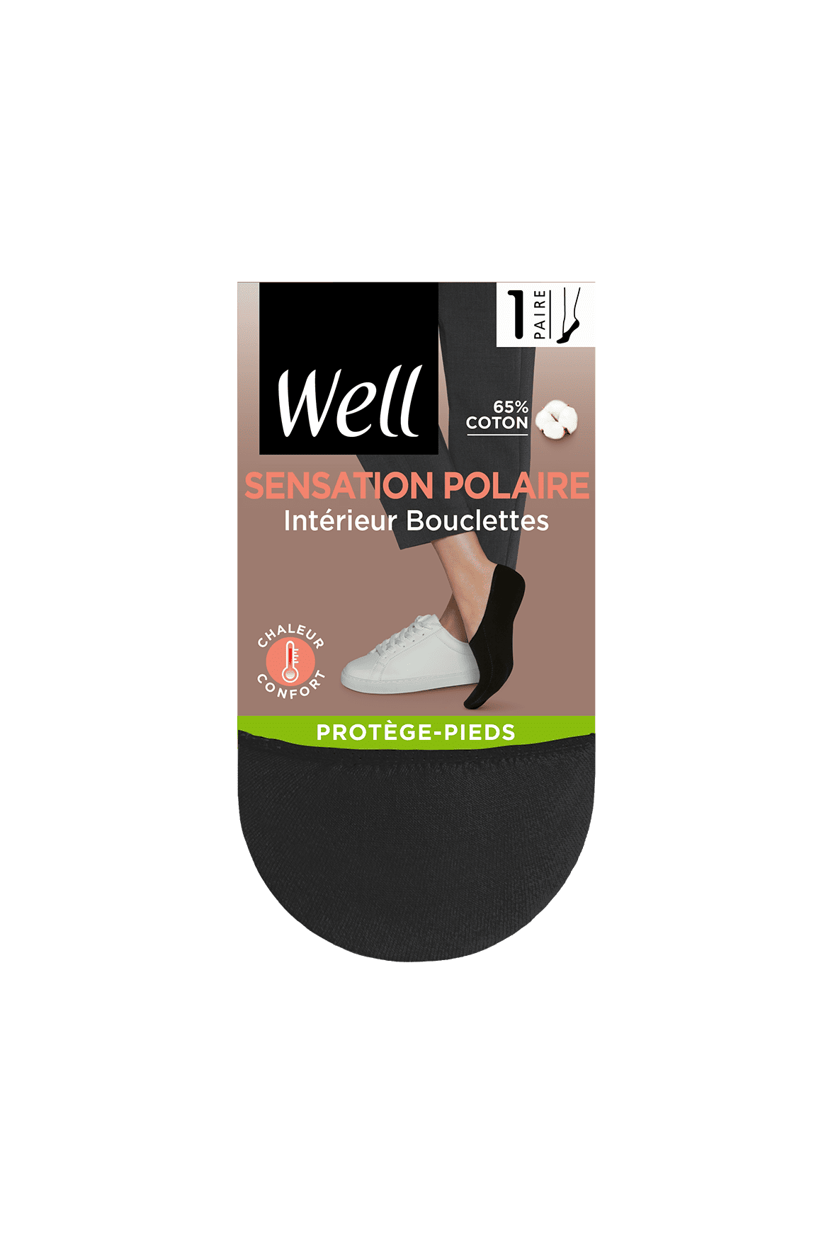 Protège-Pieds Sensation Polaire - Noir ébène