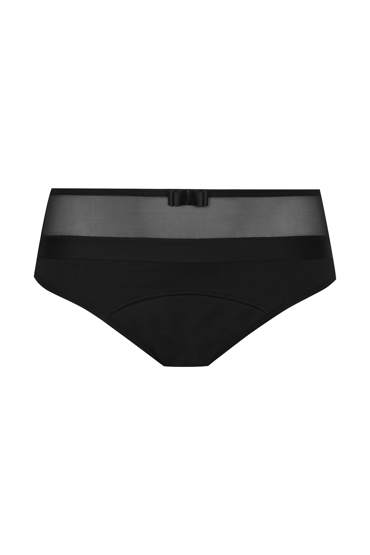 Flux Abondant - Culotte Menstruelle Tulle Design Intimement WELL - Noir