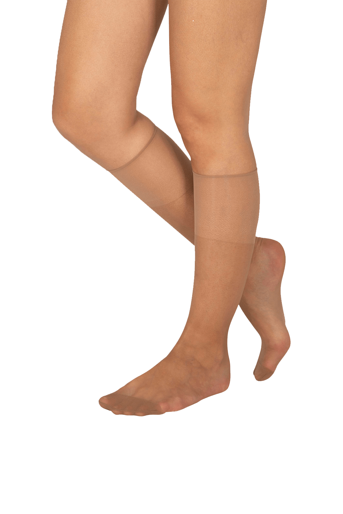 Mi-bas Transparent Tenue Parfaite 15D Well Infini Confort 2 Paires - Miel