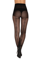 Collant Fantaisie Losanges Bijoux 25D Magic Nights - Noir ébène