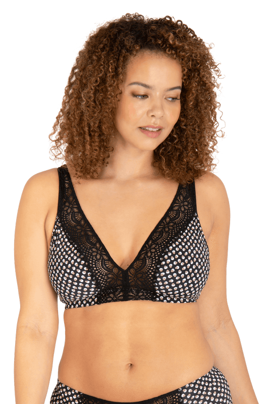 Soutien-gorge foulard sans armatures en dentelle et en microfibre L'irrésistible - Bulles