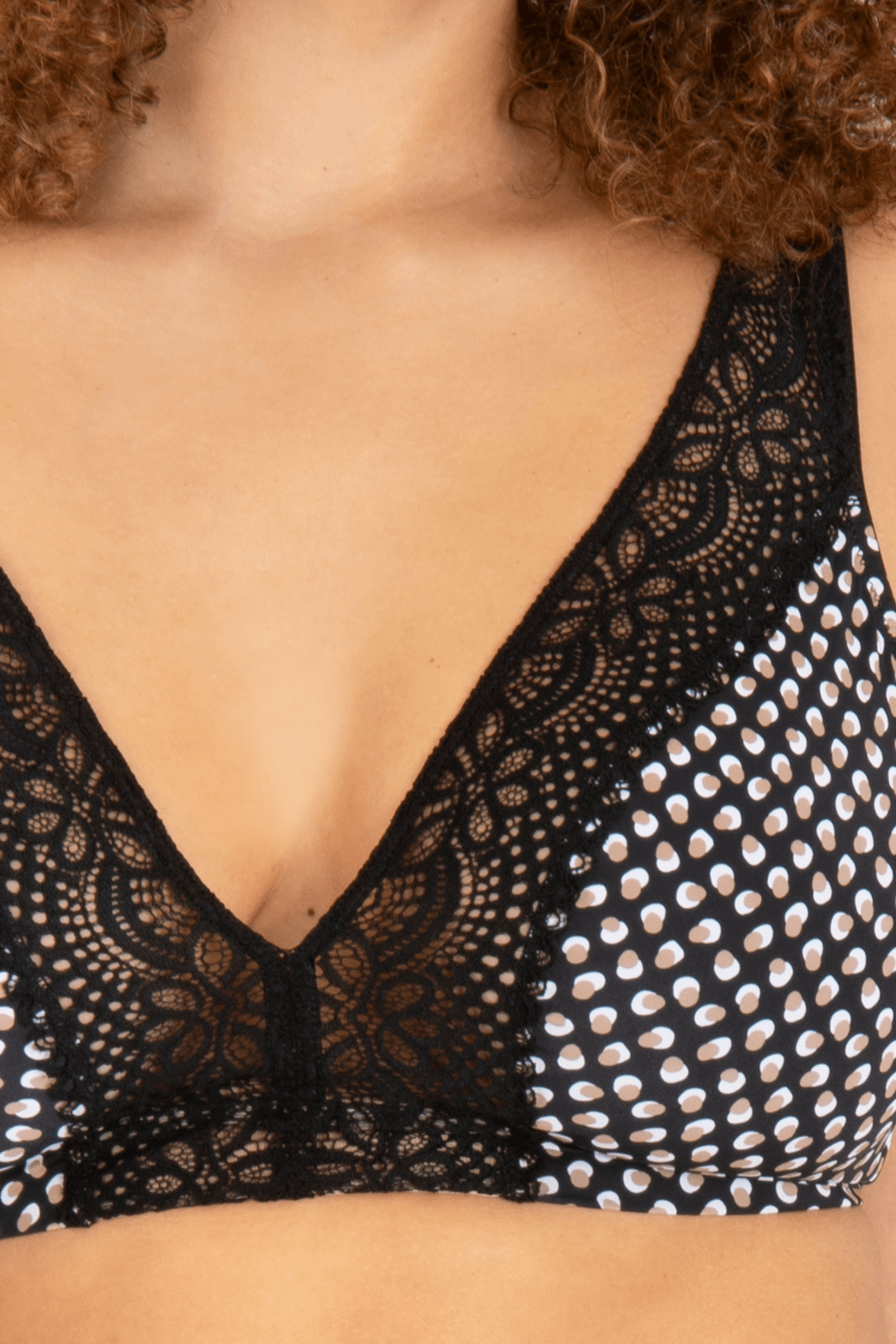 Soutien-gorge foulard sans armatures en dentelle et en microfibre L'irrésistible - Bulles