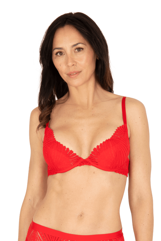 Soutien-gorge à coques Muse - Rouge ardent