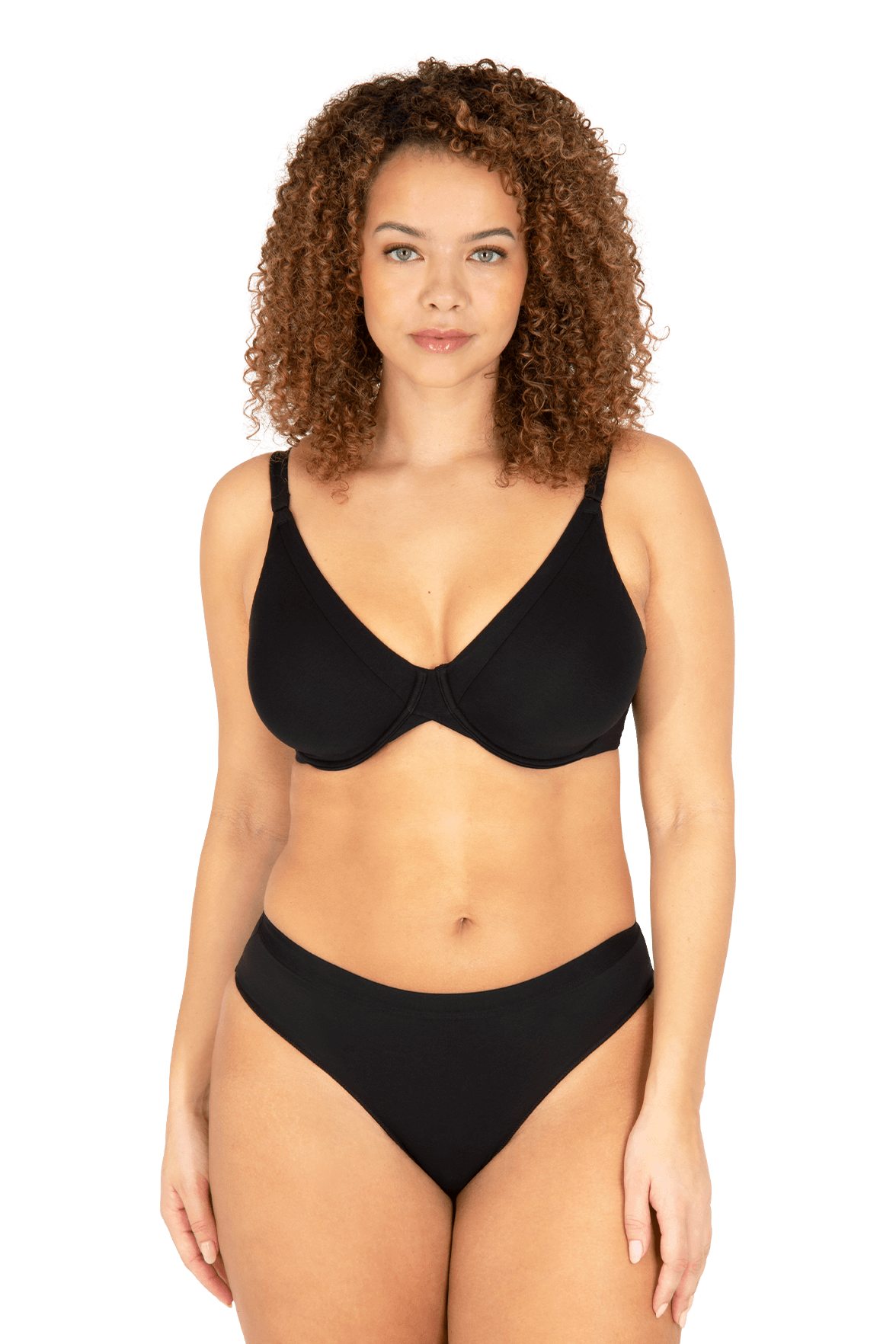 Soutien-gorge à armatures Tulle Design Coton - Noir