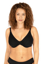 Soutien-gorge à armatures Tulle Design Coton - Noir