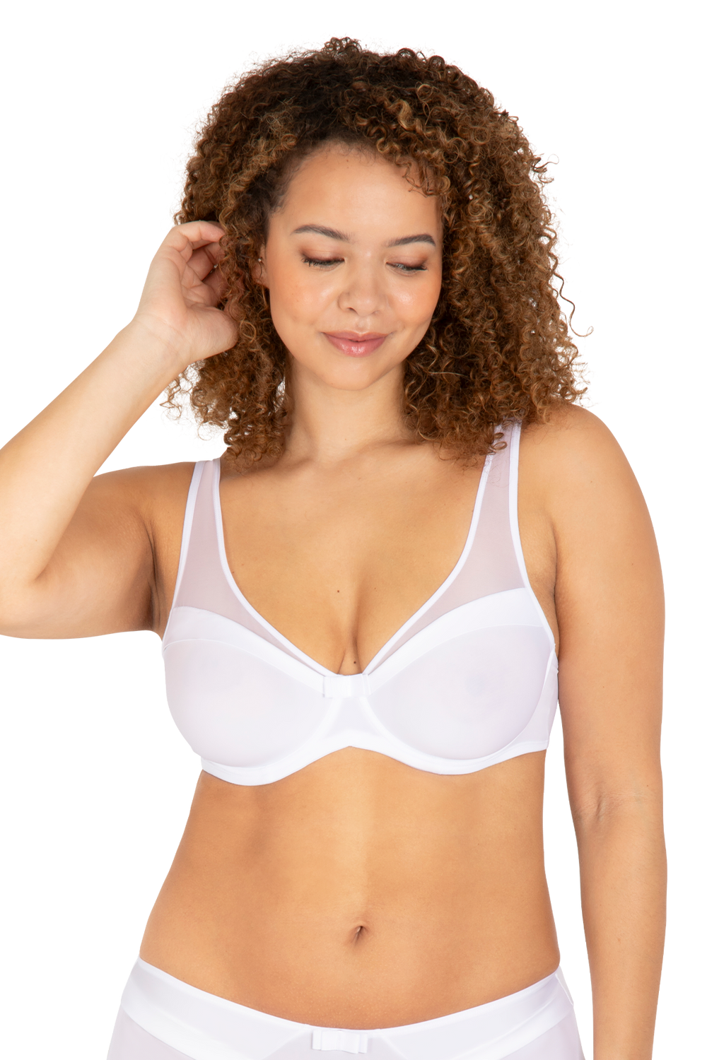 Soutien-gorge avec armatures tulle brodé Gris | EU