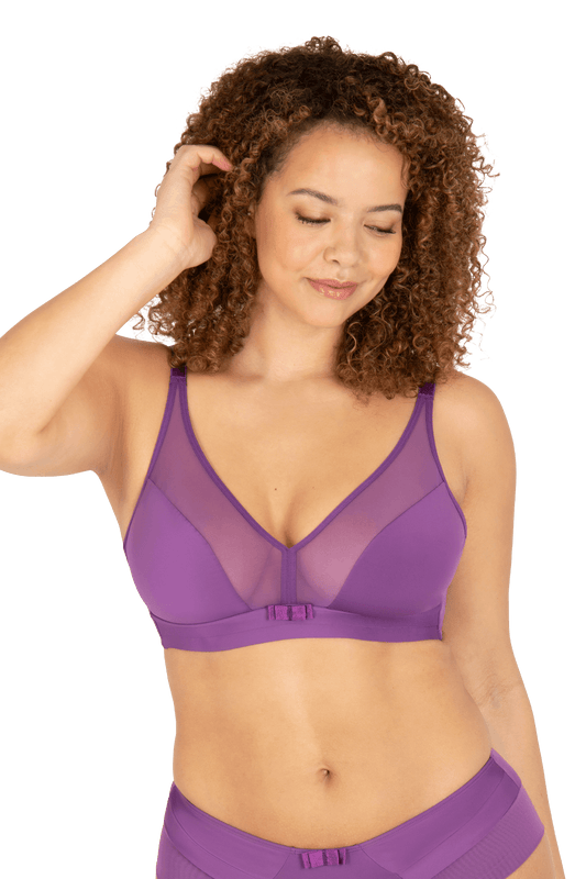 Soutien-gorge sans armatures Tulle Design - Violet