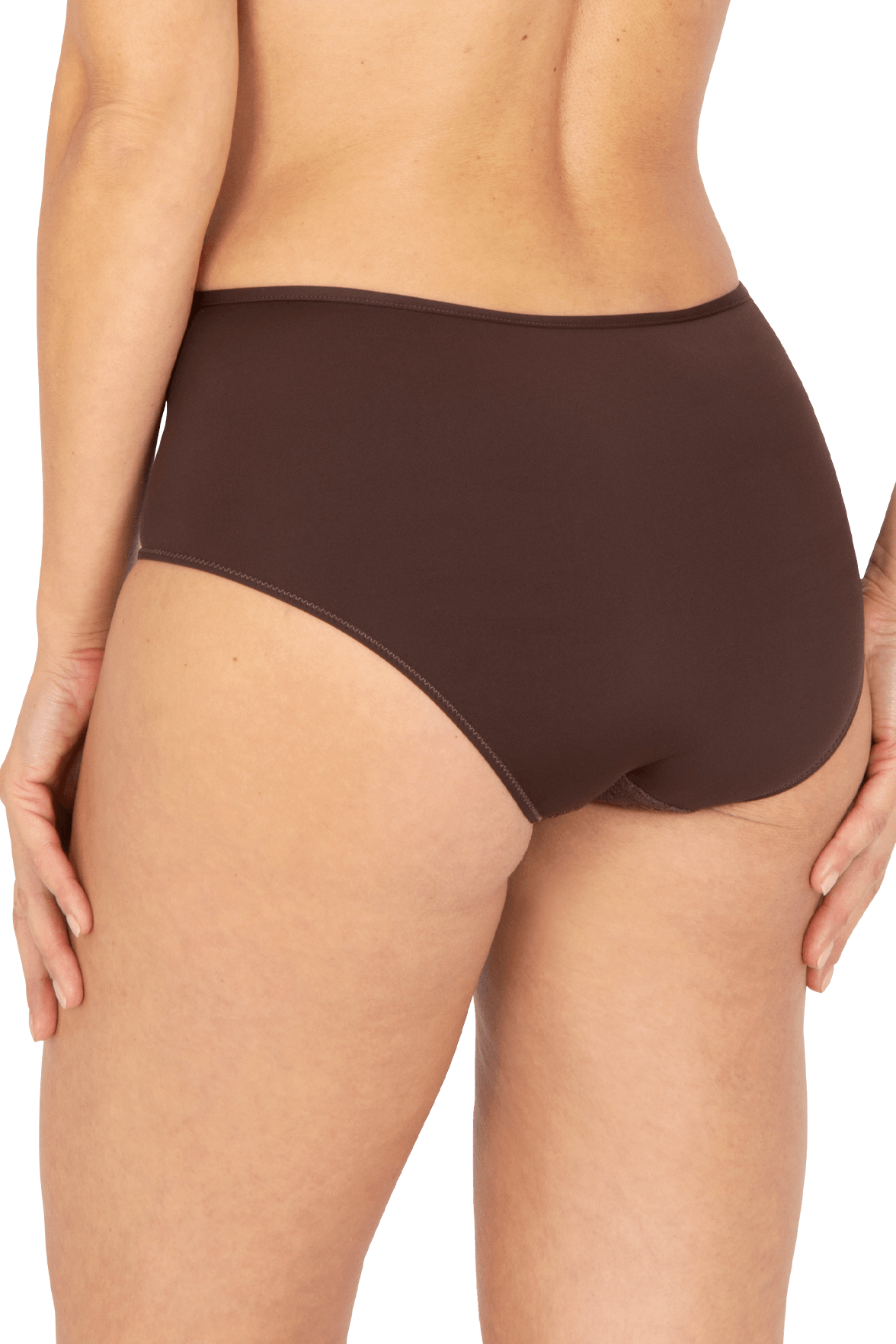 Shorty en dentelle et microfibre L'irrésistible - Châtaigne
