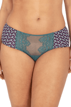 Shorty en dentelle et microfibre L'irrésistible - Imprimé folk
