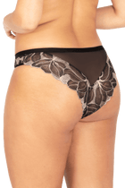 Slip Brésilien Nymphéas - Noir