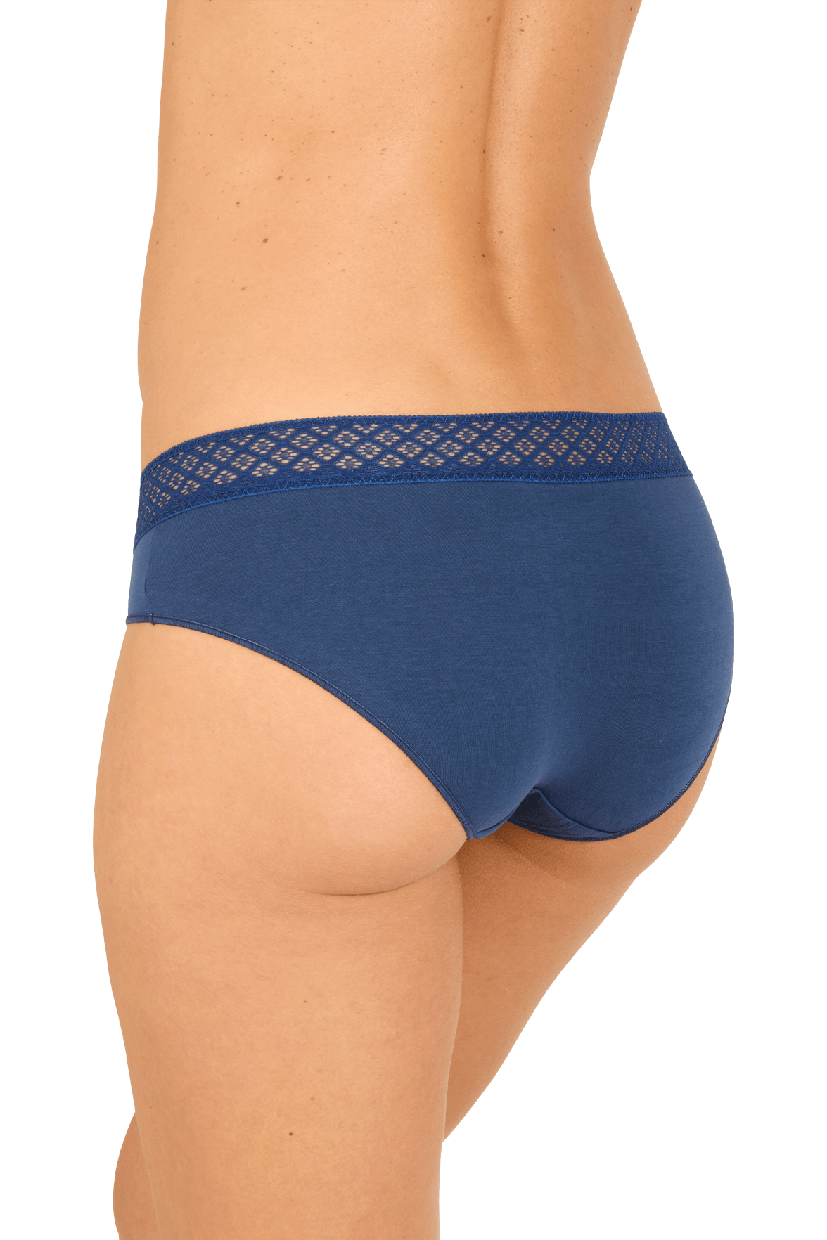 Lot de 3 Slips - Trio Dentelle Coton - Nuit étoilée / rose bonbon / blanc