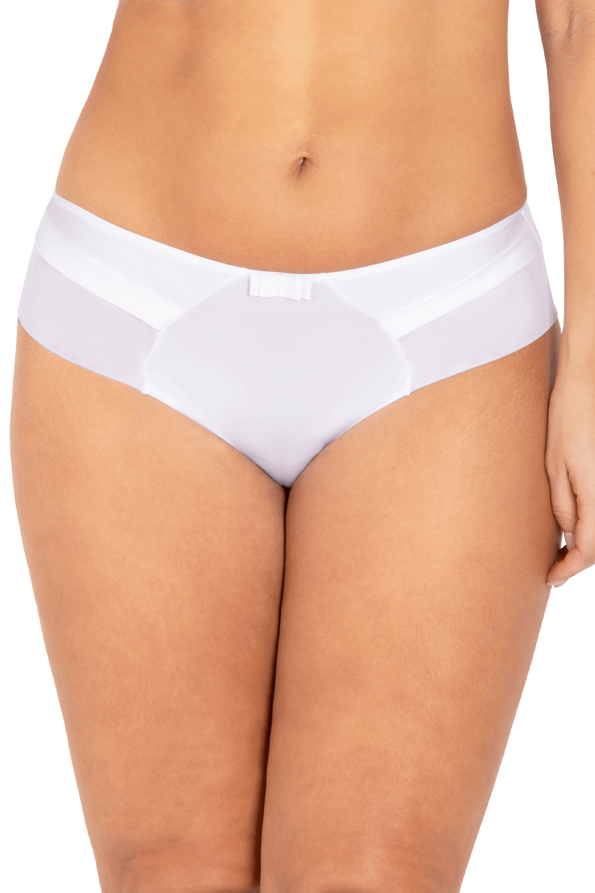 Slip brésilien Tulle Design - Blanc