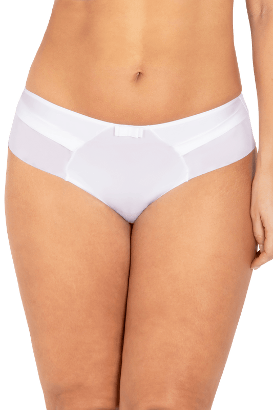 Slip brésilien Tulle Design - Blanc