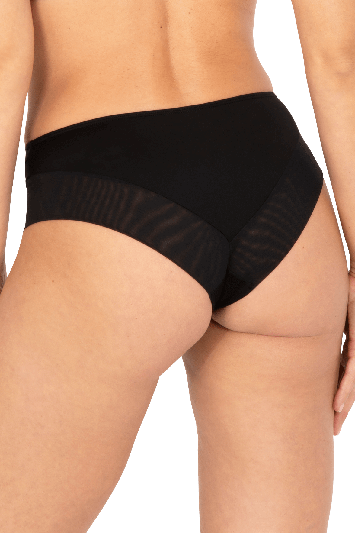 Slip brésilien Tulle Design - Noir