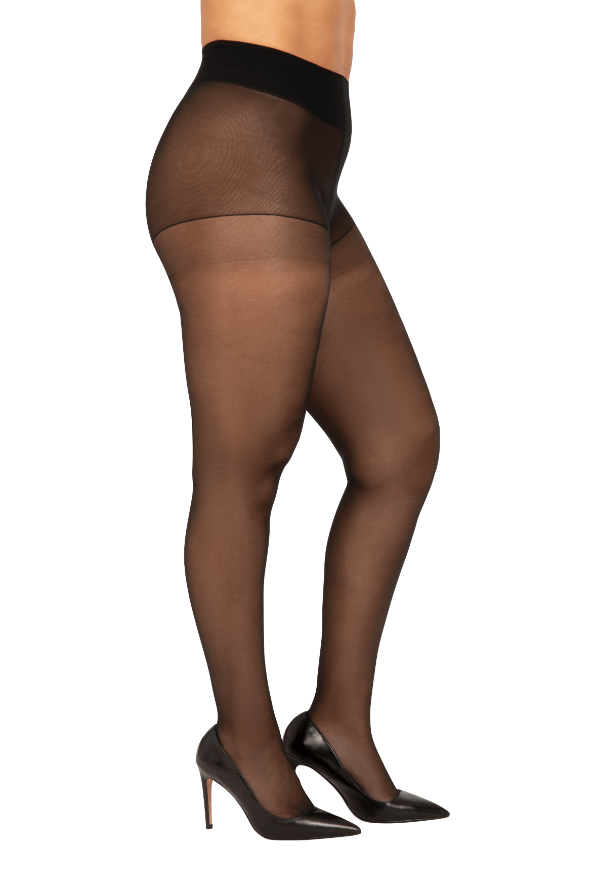 Collant Semi-Opaque 30D sur-mesure Morphologie - Noir