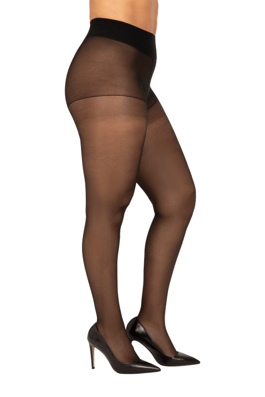 Collant Semi-Opaque 30D sur-mesure Morphologie - Noir